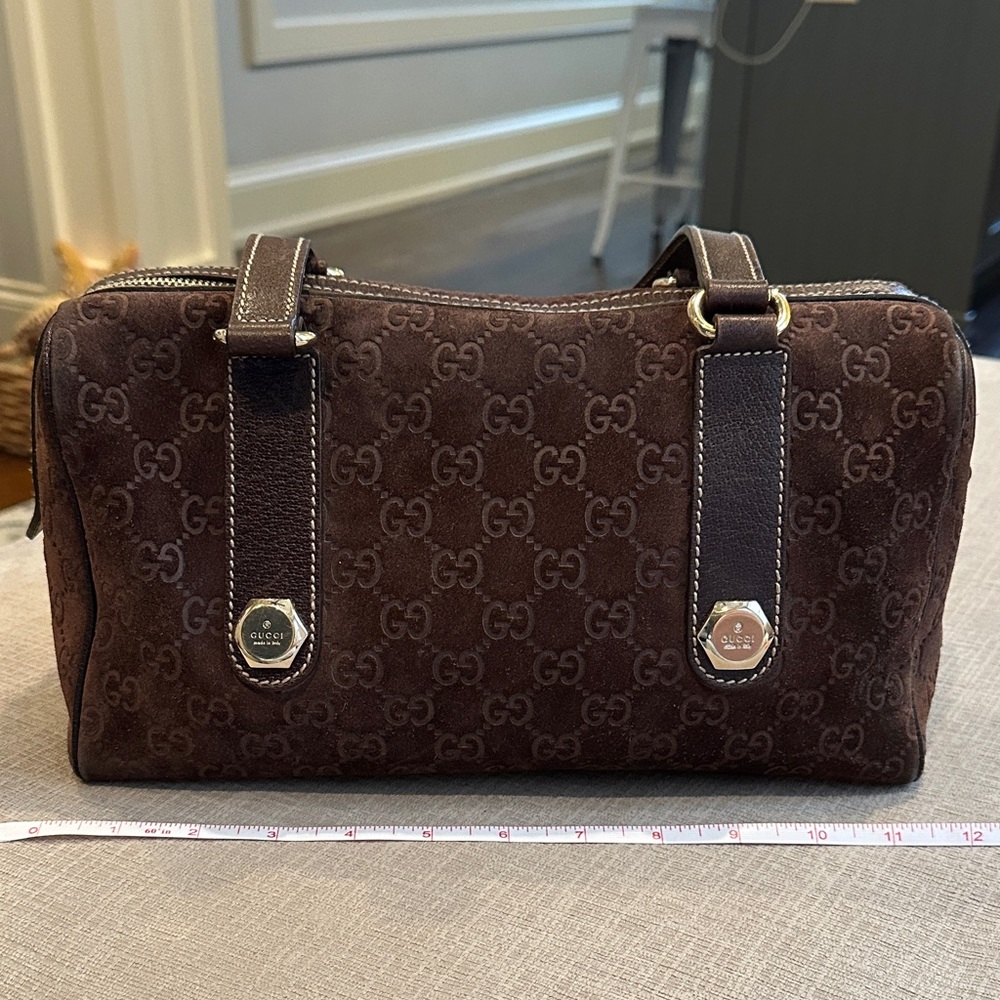Gucci Dark Brown Monogram Shoulder Bag
